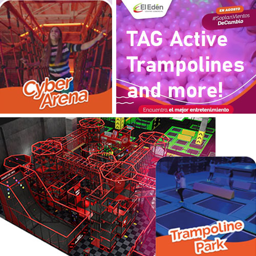 iPlayCO ElEden TAGactive trampoline cyber arena