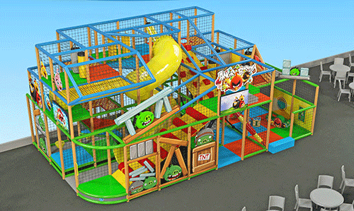 Angry Birds indoor playground, iPlayCO, commercial play structure